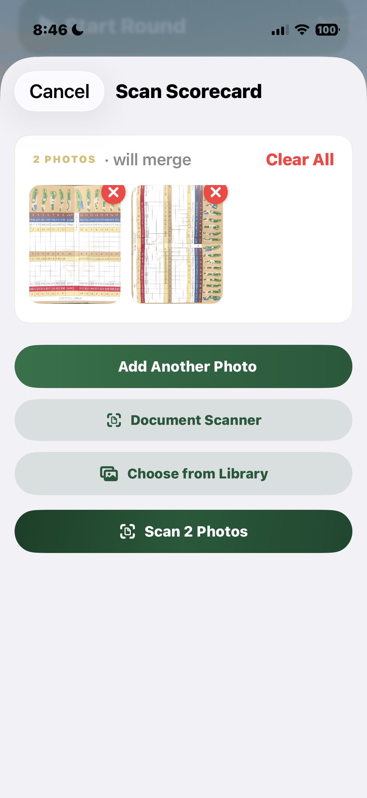 T'doff screen showing completion summary